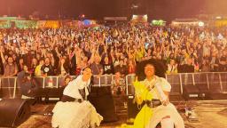 alt blk era pose on stage at glastonbury